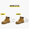Cowhide -2 European Station retro motorcycle Martin boots for women, thick-soled workwear ankle boots for couples, and big yellow boots for men Specification image